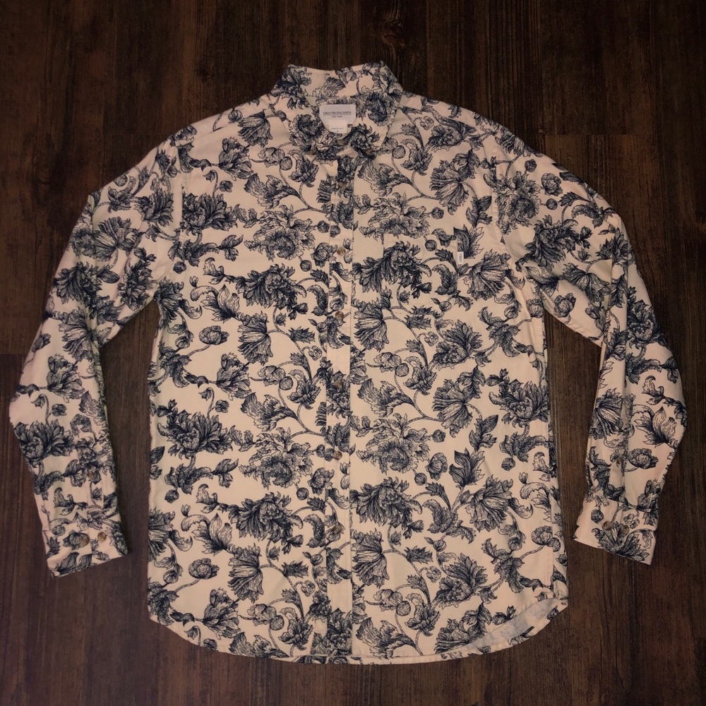 RARE Obey Propaganda Brushed Cotton Floral Print Button Down Shirt Small